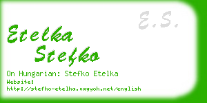 etelka stefko business card